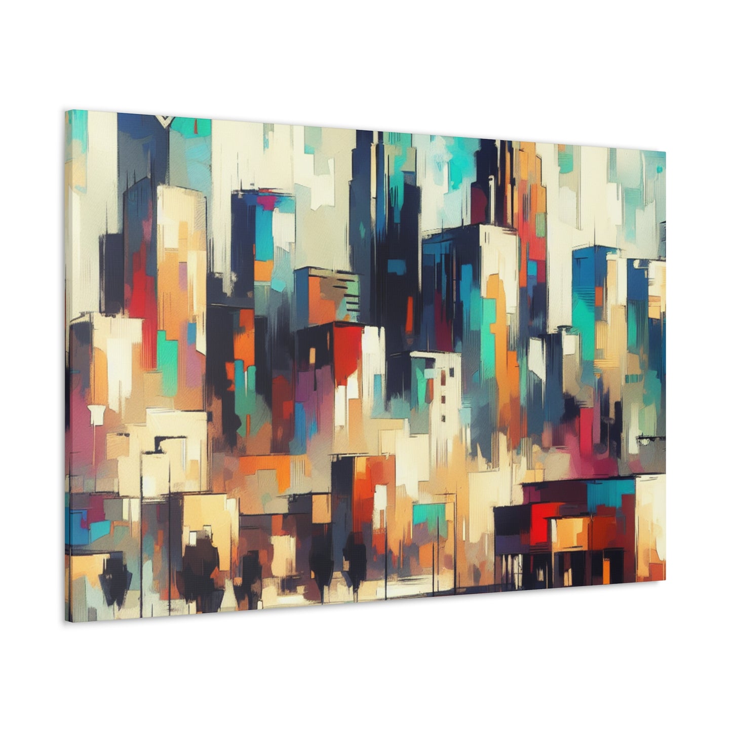 "Cityscape Symphony: Charlotte Rhapsody" - Canvas