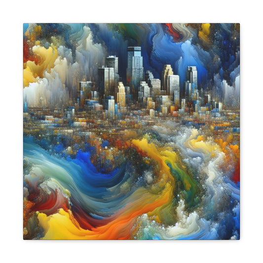 "Dynamic Urban Symphony" - Canvas