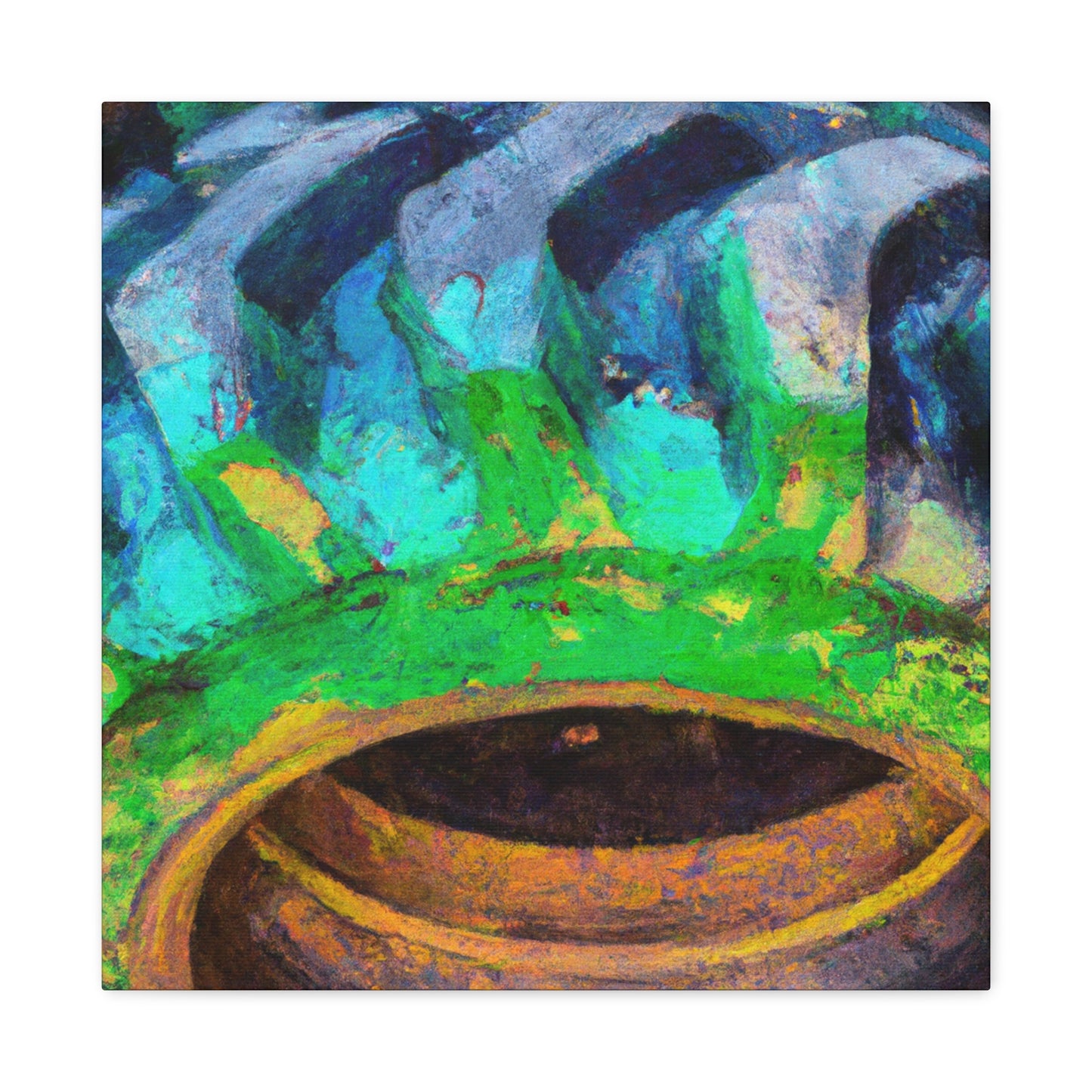 "Tractor Tire Abstraction" - Canvas