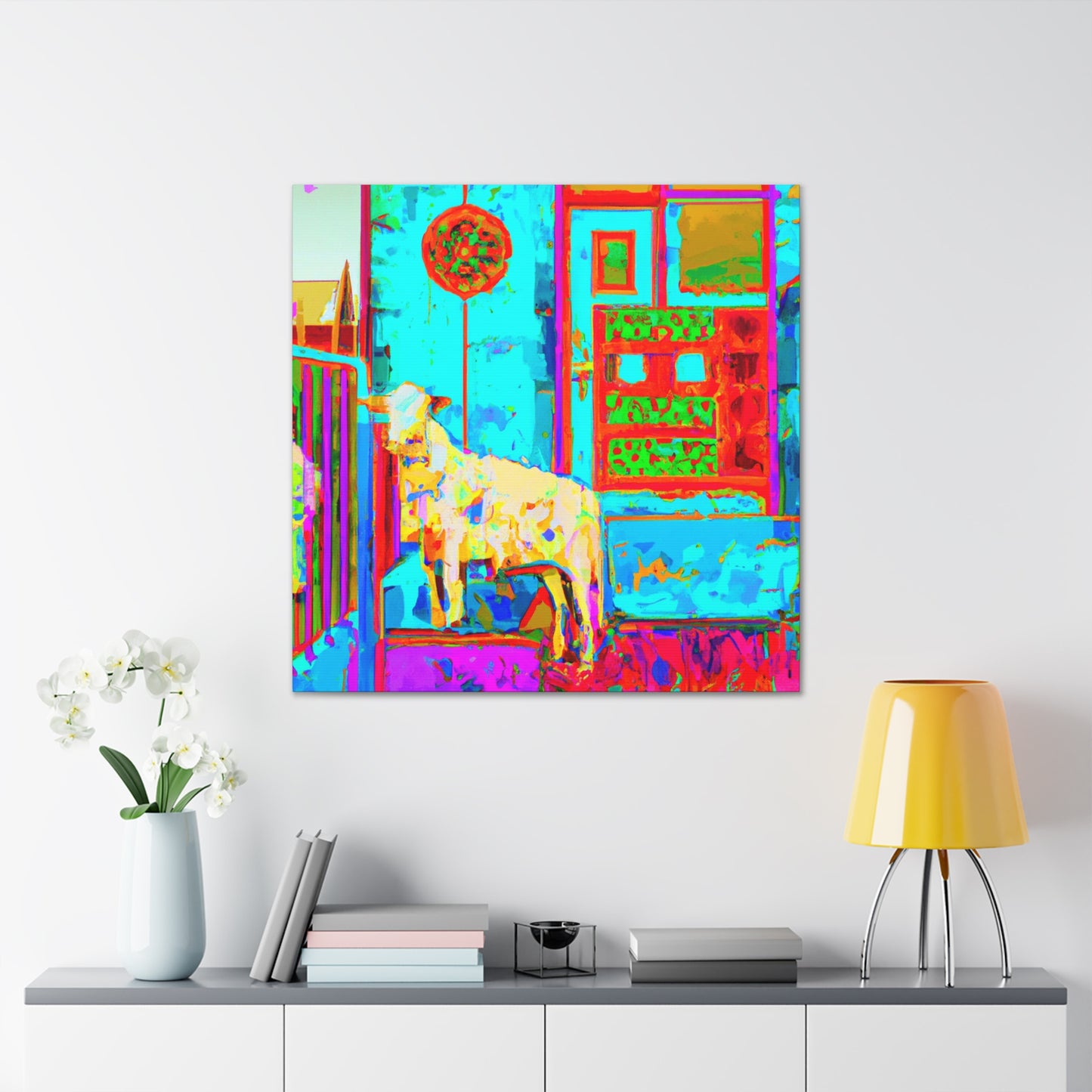 Sheep in Deco Style - Canvas