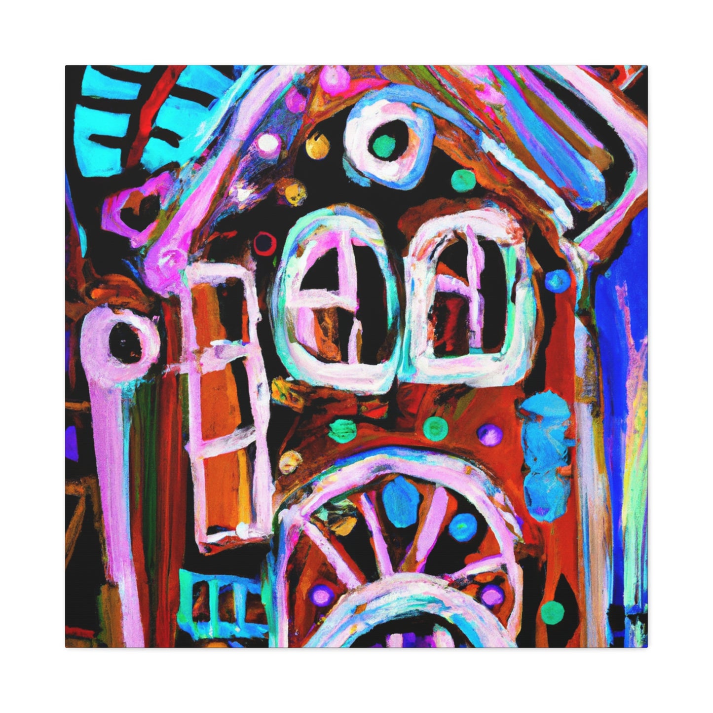 Gingerbread House Glows - Canvas