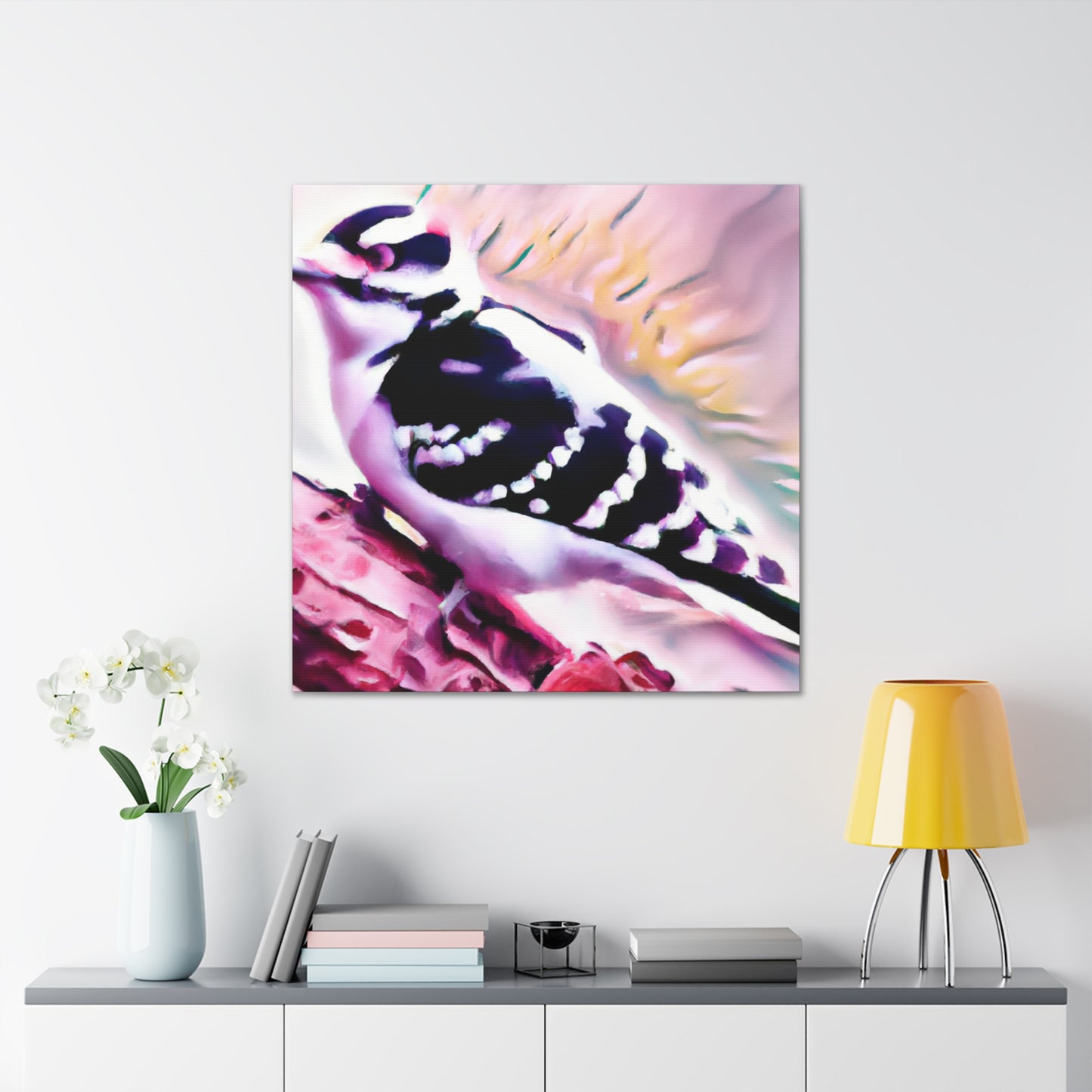 Downy Woodpecker Splendor - Canvas