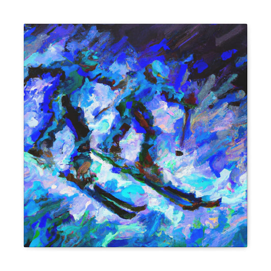 Skiing in Impressionism - Canvas