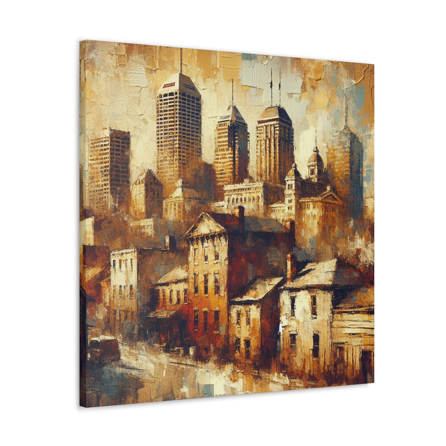 "Shadows of Steel City" - Canvas