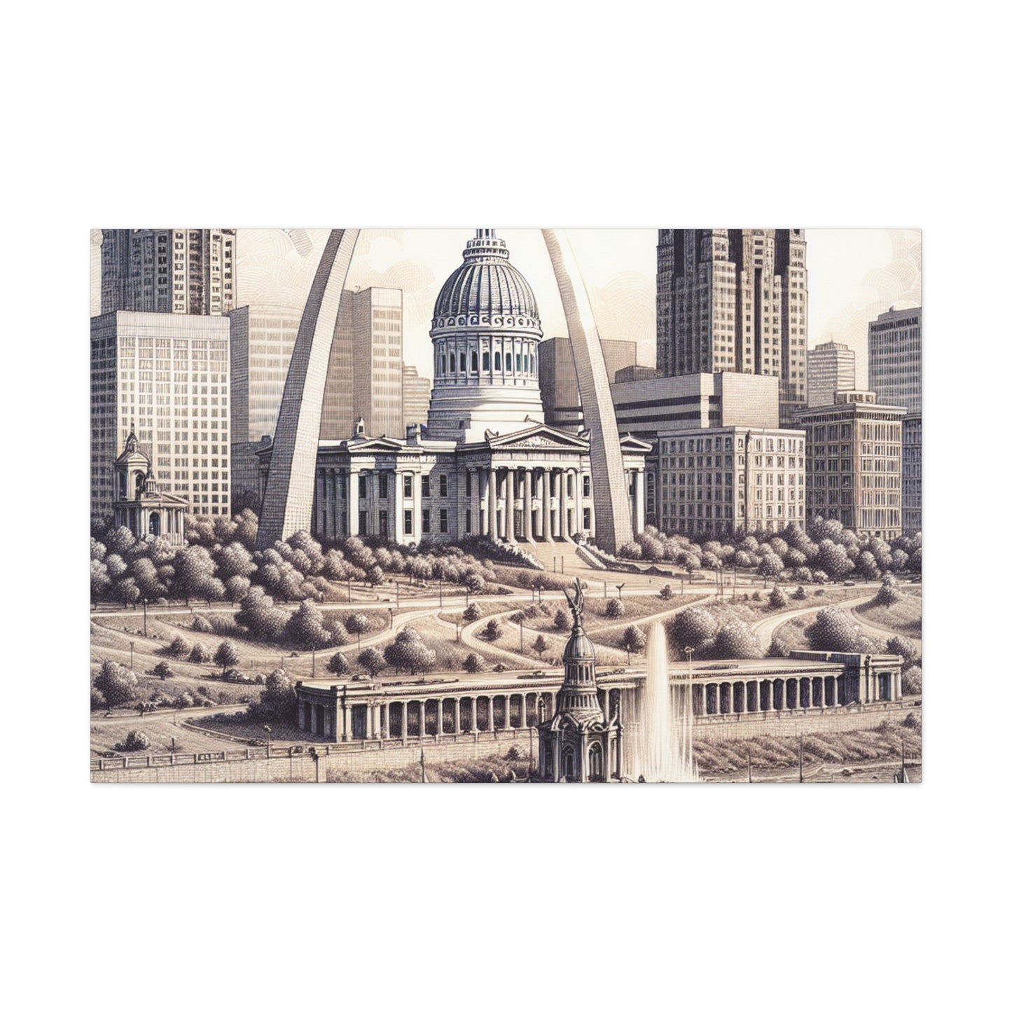 "Serene St. Louis Splendor" - Canvas