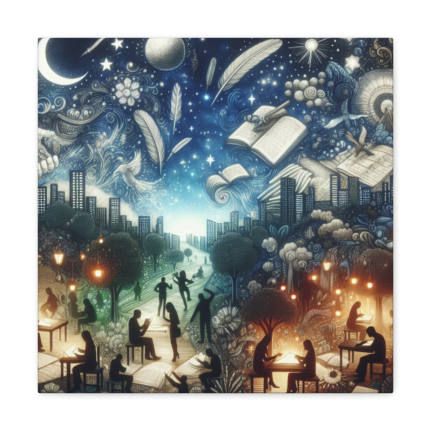 Literary Luminary Labyrinth - Canvas