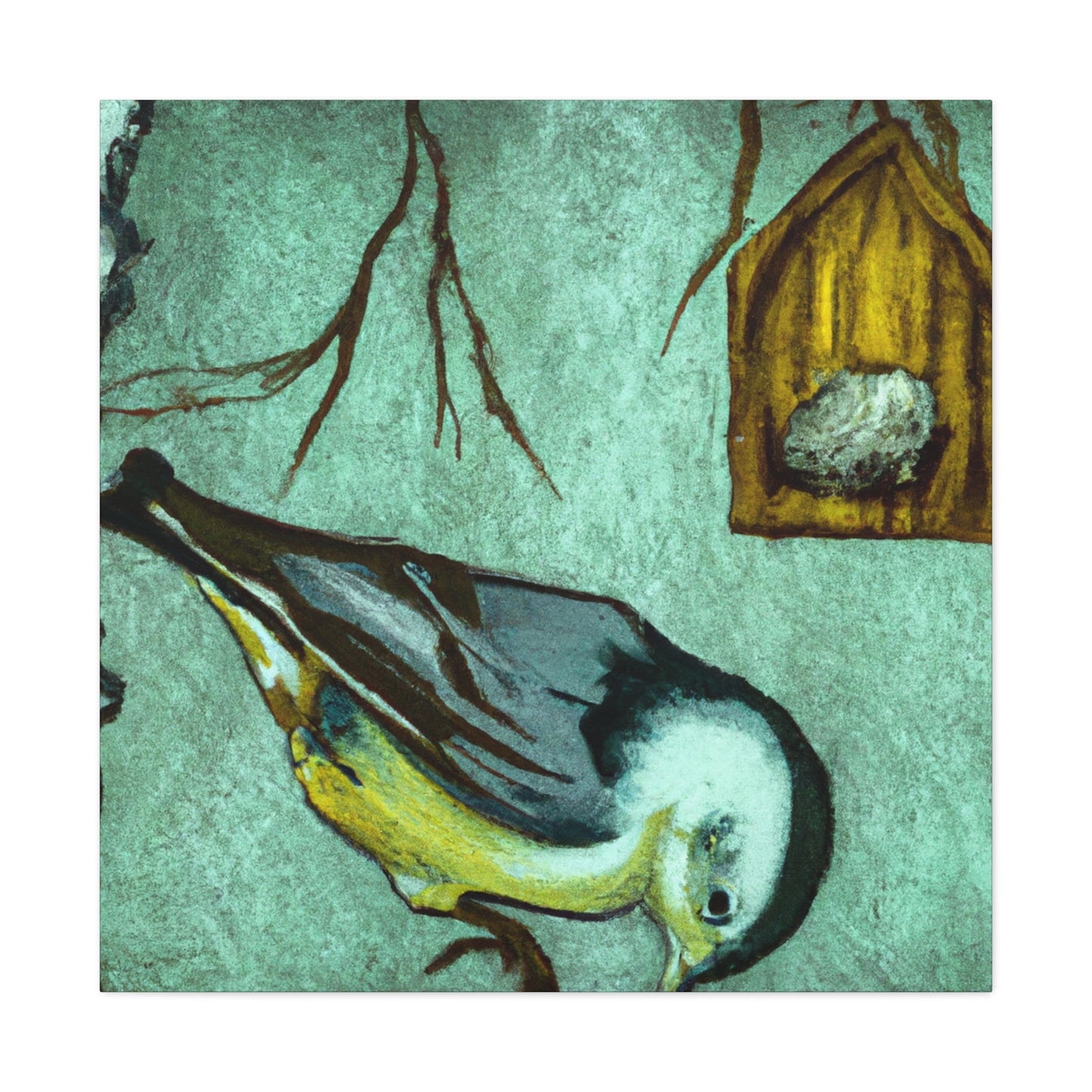 "White Nuthatch Surreality" - Canvas