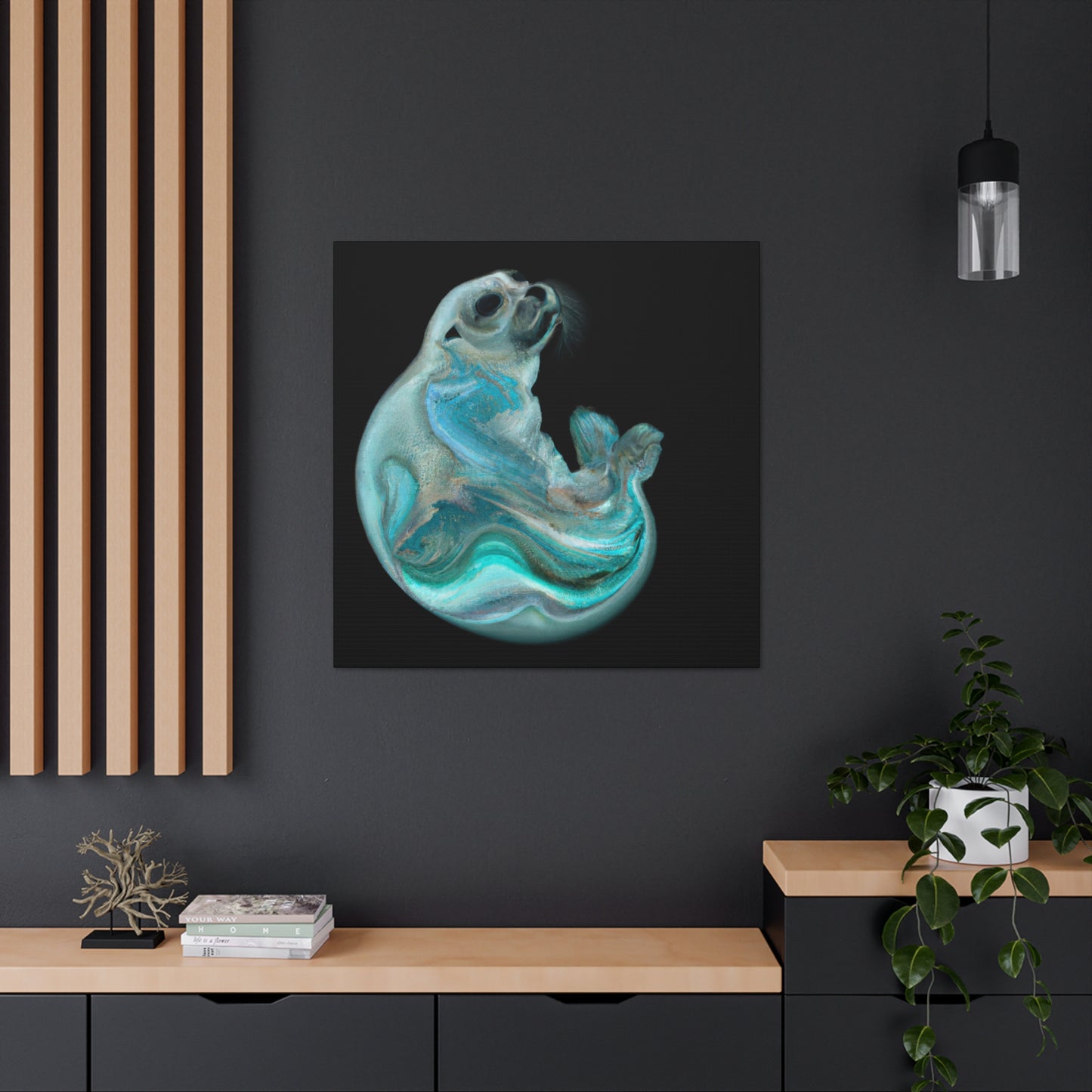 Harp Seal Reflection Dance - Canvas