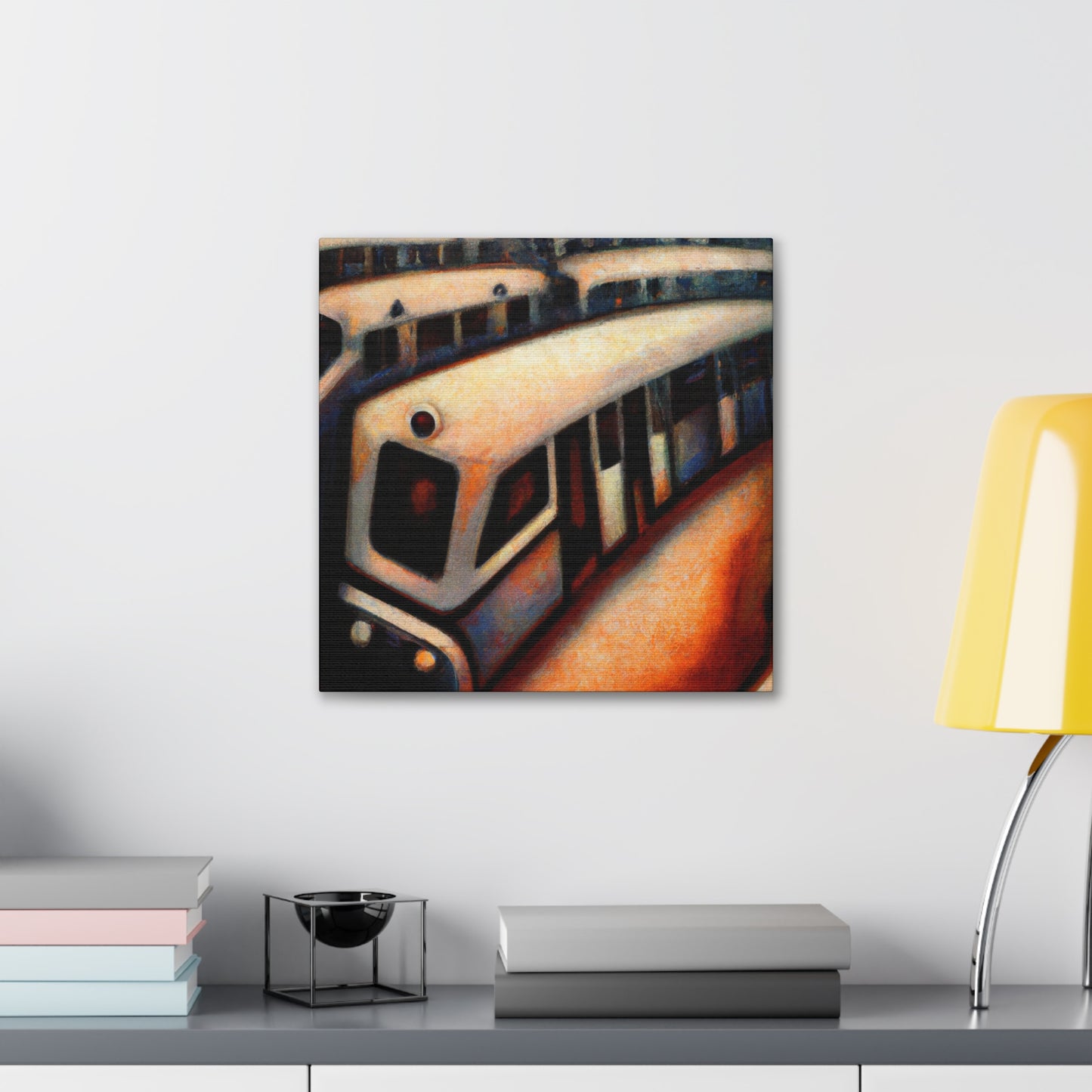 "Subway Train Impressionism" - Canvas