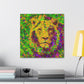 Lion in Pointillism - Canvas