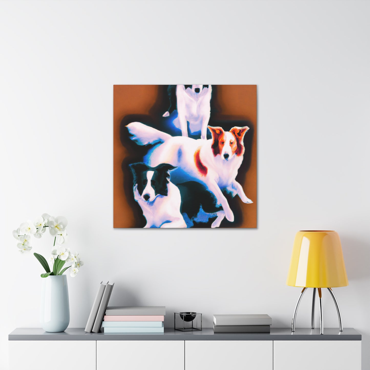 Border Collie Reflection - Canvas