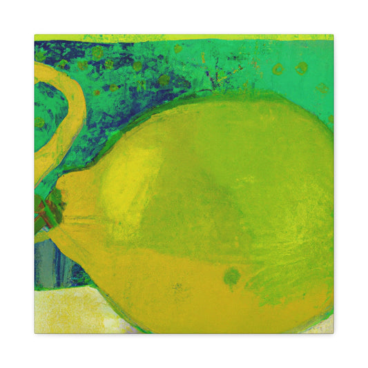 Lemon Abstract Expressionism - Canvas