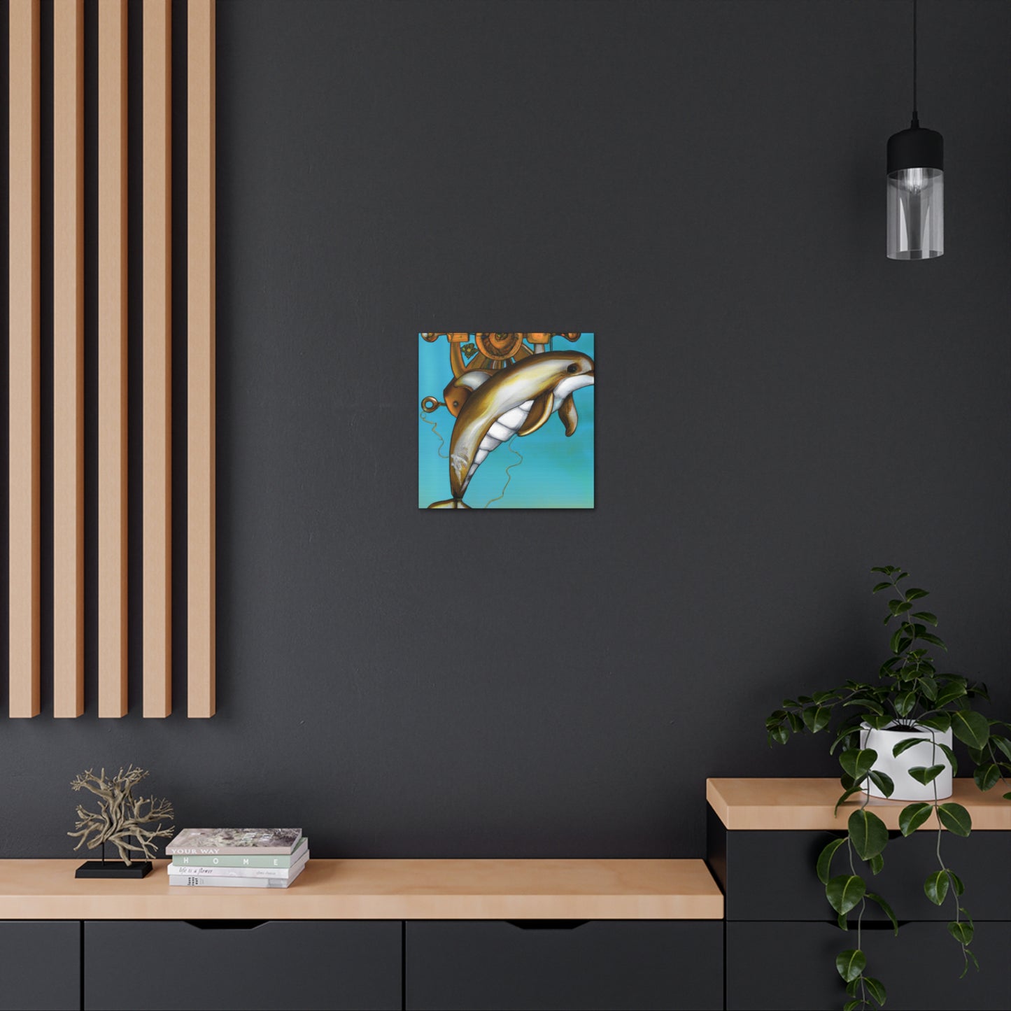 "Dolphin in Steam-Time" - Canvas