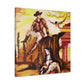 Cowboy On Fence Farm - Canvas