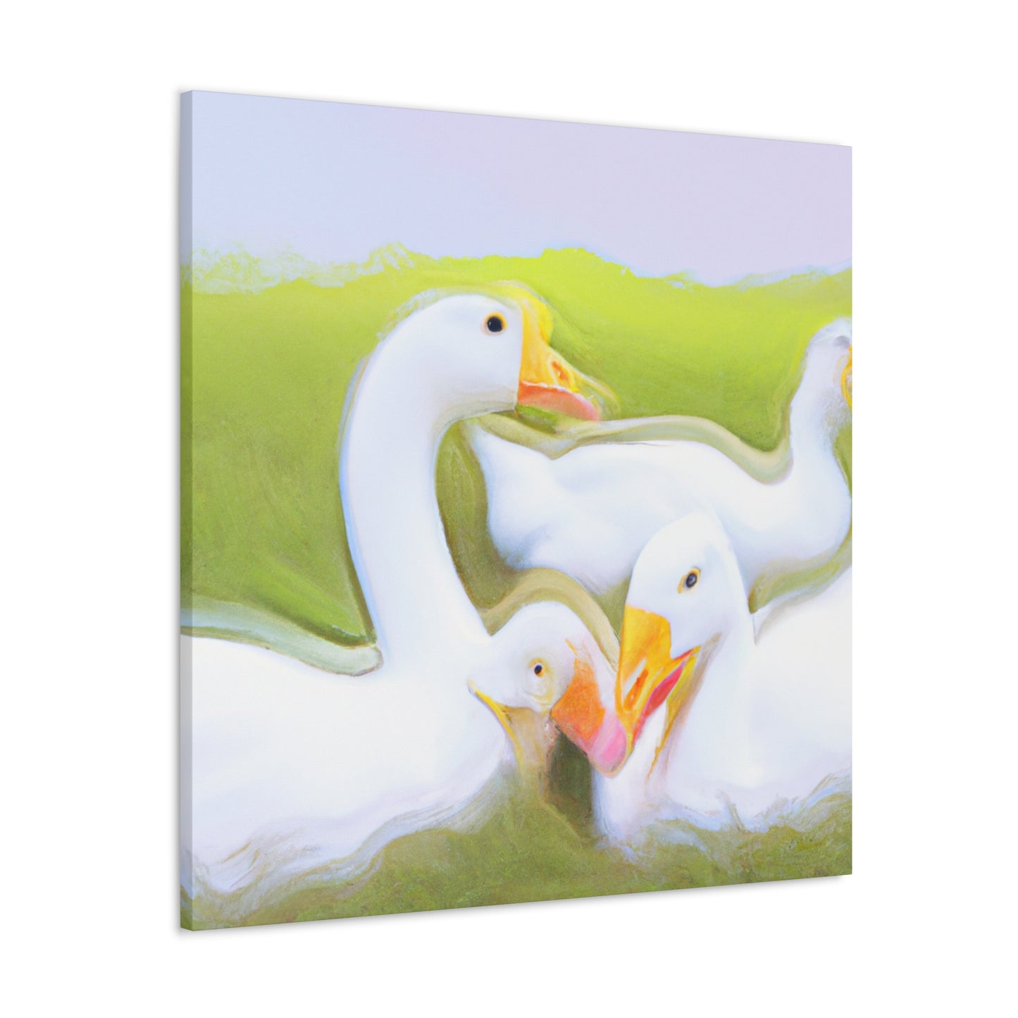 "Gaggle of Geese Flying" - Canvas