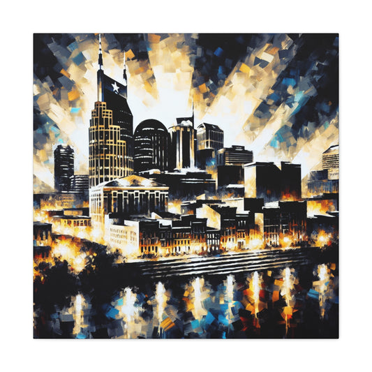 "City in Vibrant Chaos" - Canvas