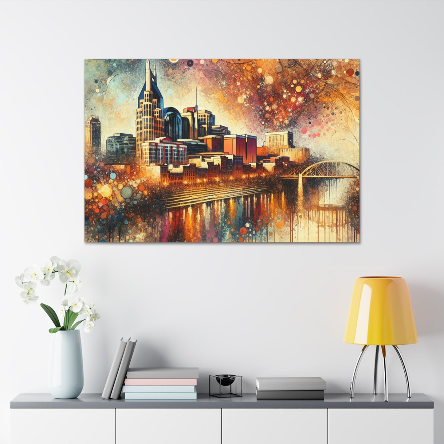 "Nashville's Gilded Horizon" - Canvas