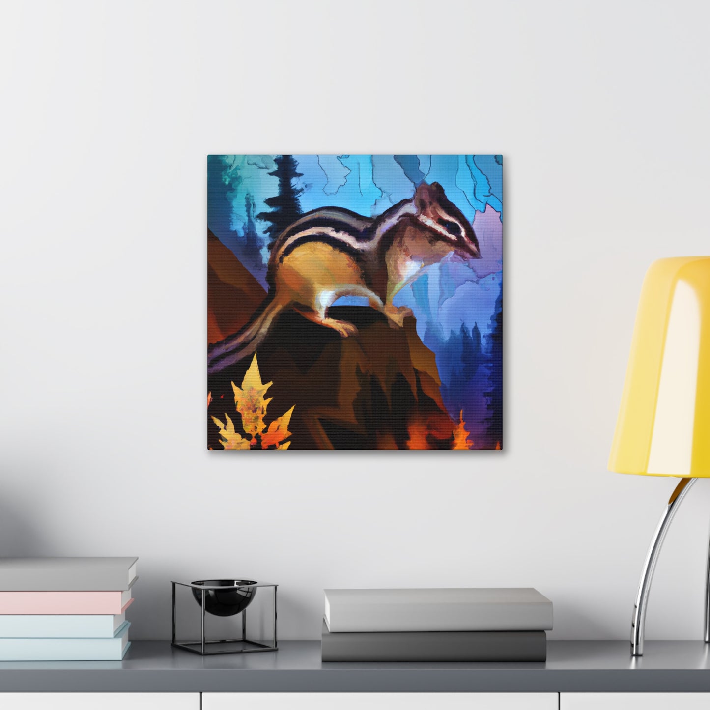 Chipmunk in Bloom - Canvas