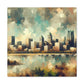 "Cityscape Symphony: St. Louis" - Canvas