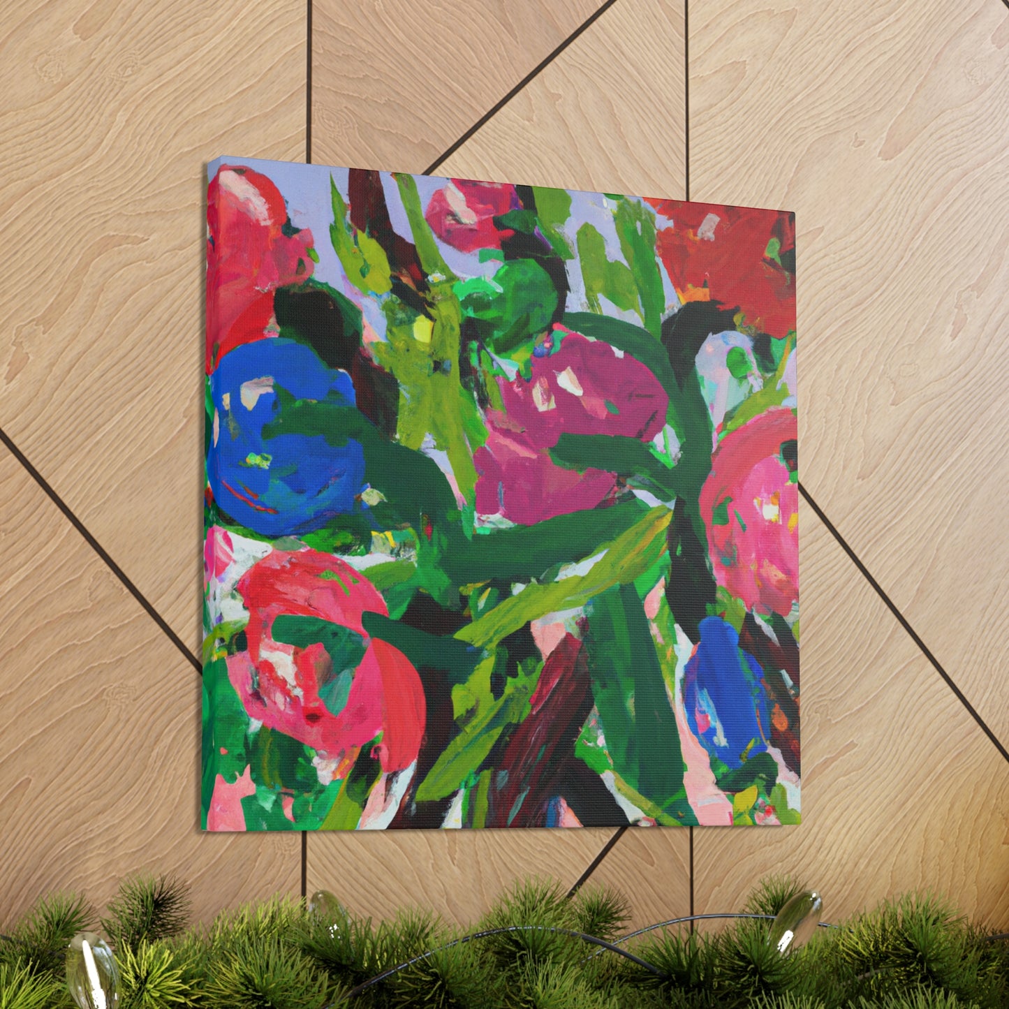 "The Peony Blooms Boldly" - Canvas