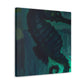 Seahorse in Turquoise - Canvas