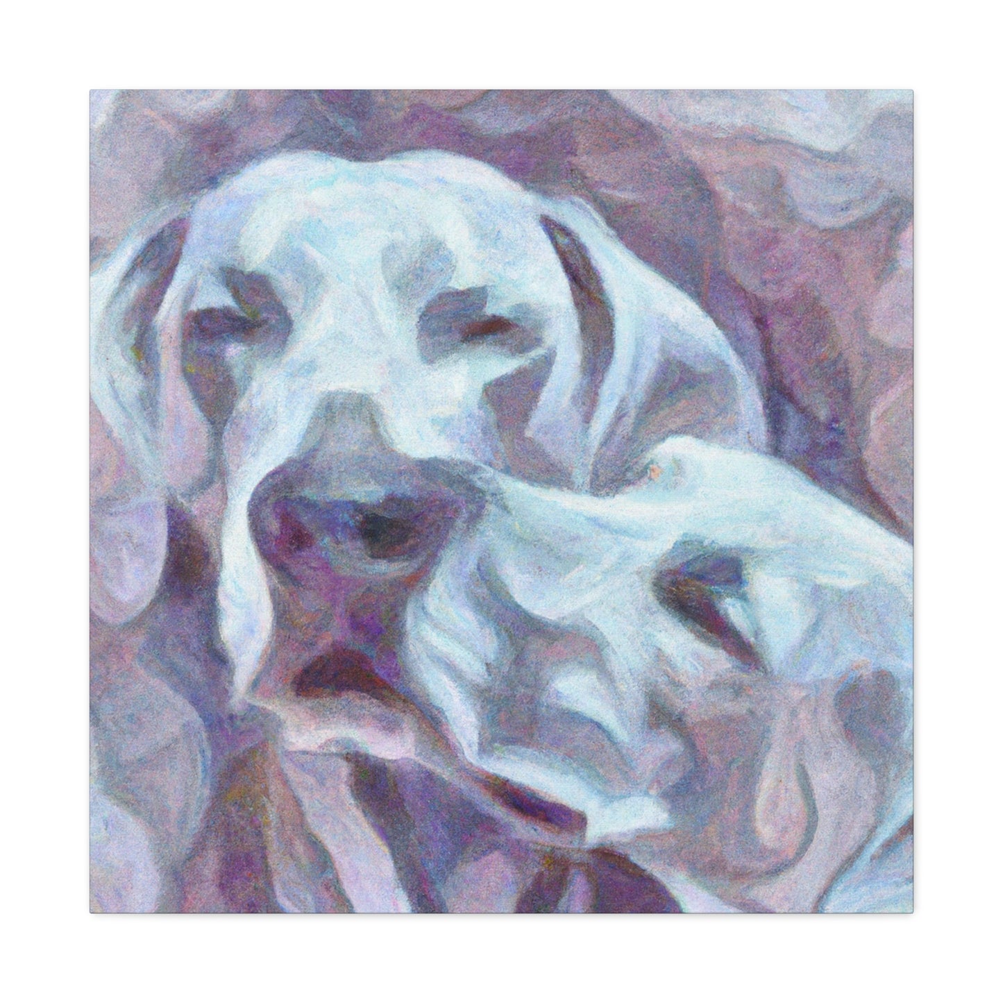 "Weimaraner In Impressionism" - Canvas