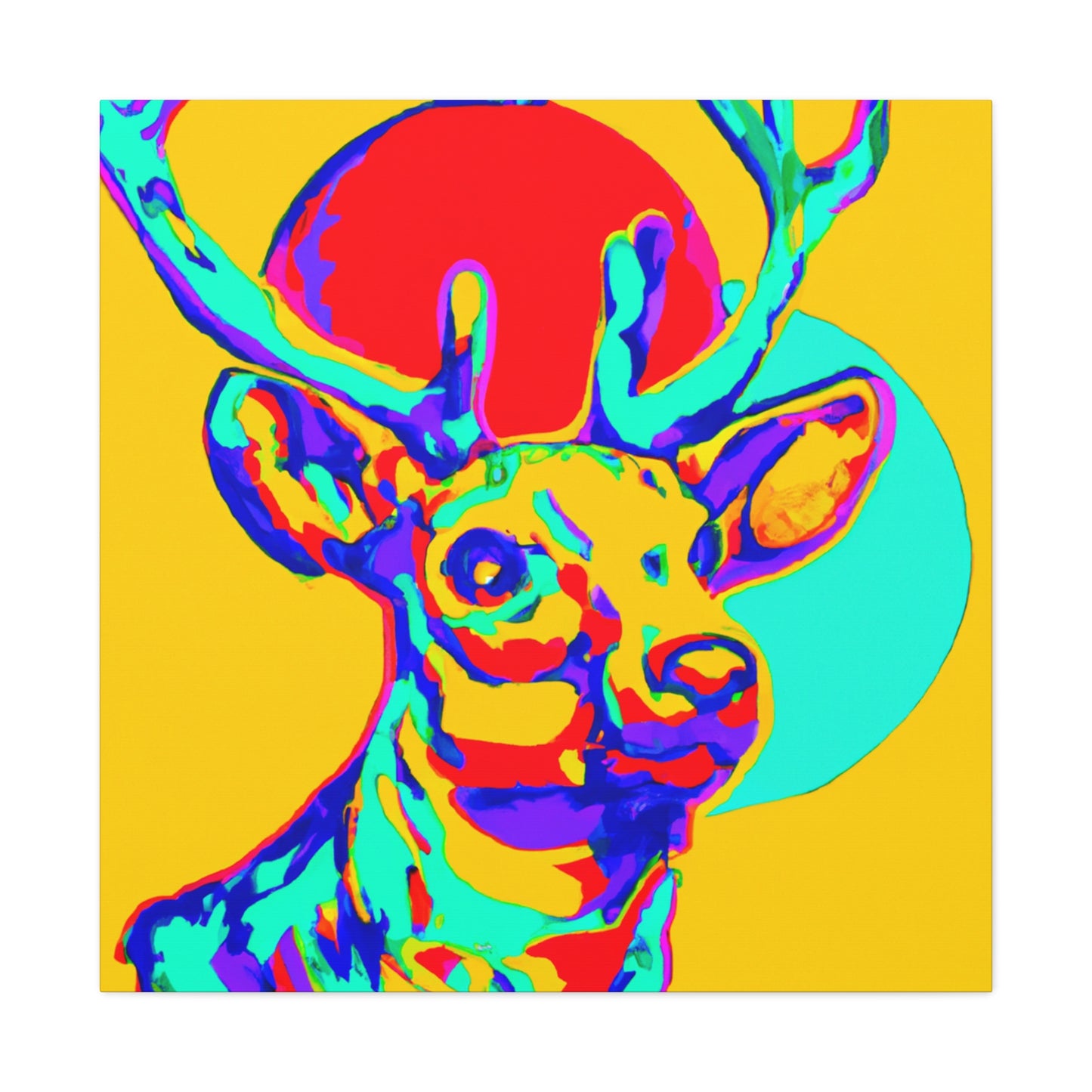 Reindeer Pop Art Pop - Canvas