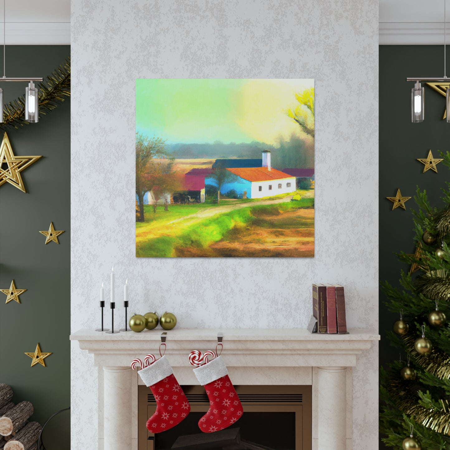 "Farmhouse of Seasons" - Canvas