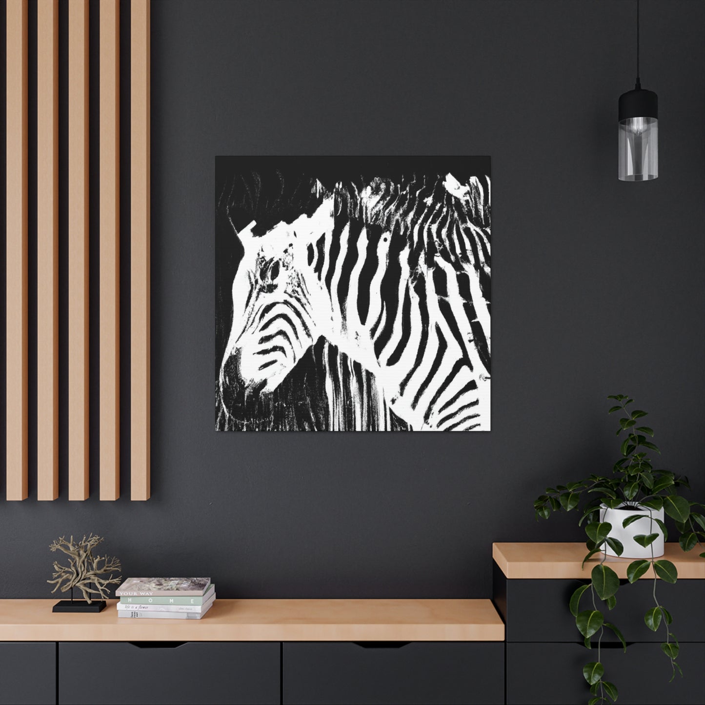 "Zebra Abstract Expressionism" - Canvas