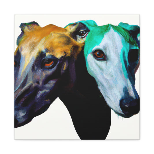 "Greyhound Graceful Gaze" - Canvas