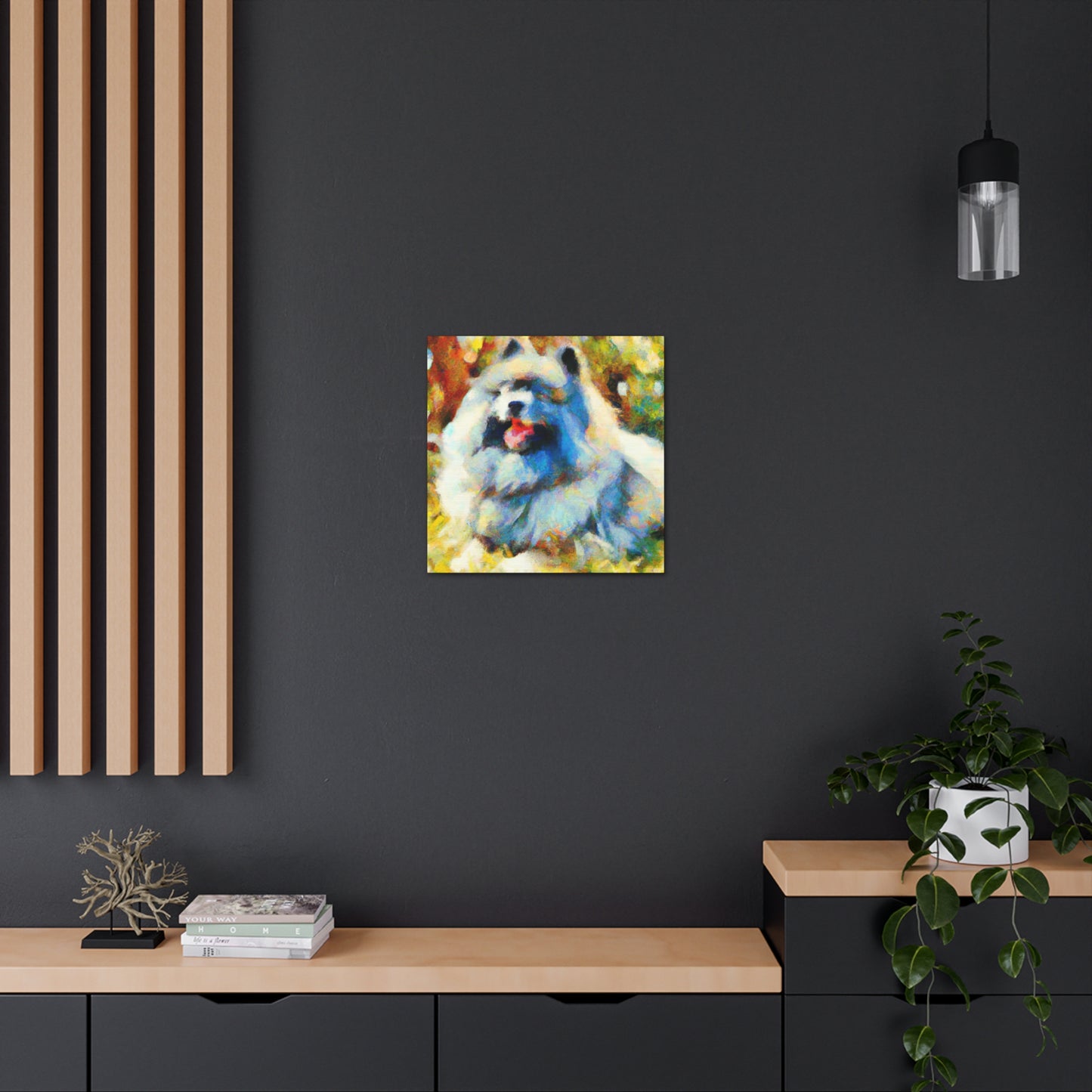 "Keeshond in Impressionism" - Canvas