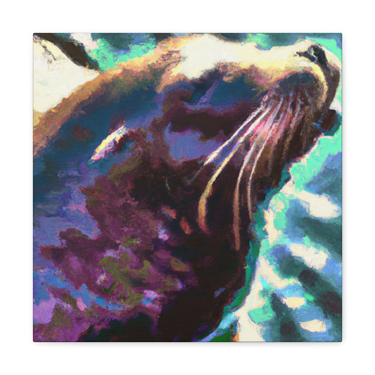 Sea Lion Sunset Glow - Canvas