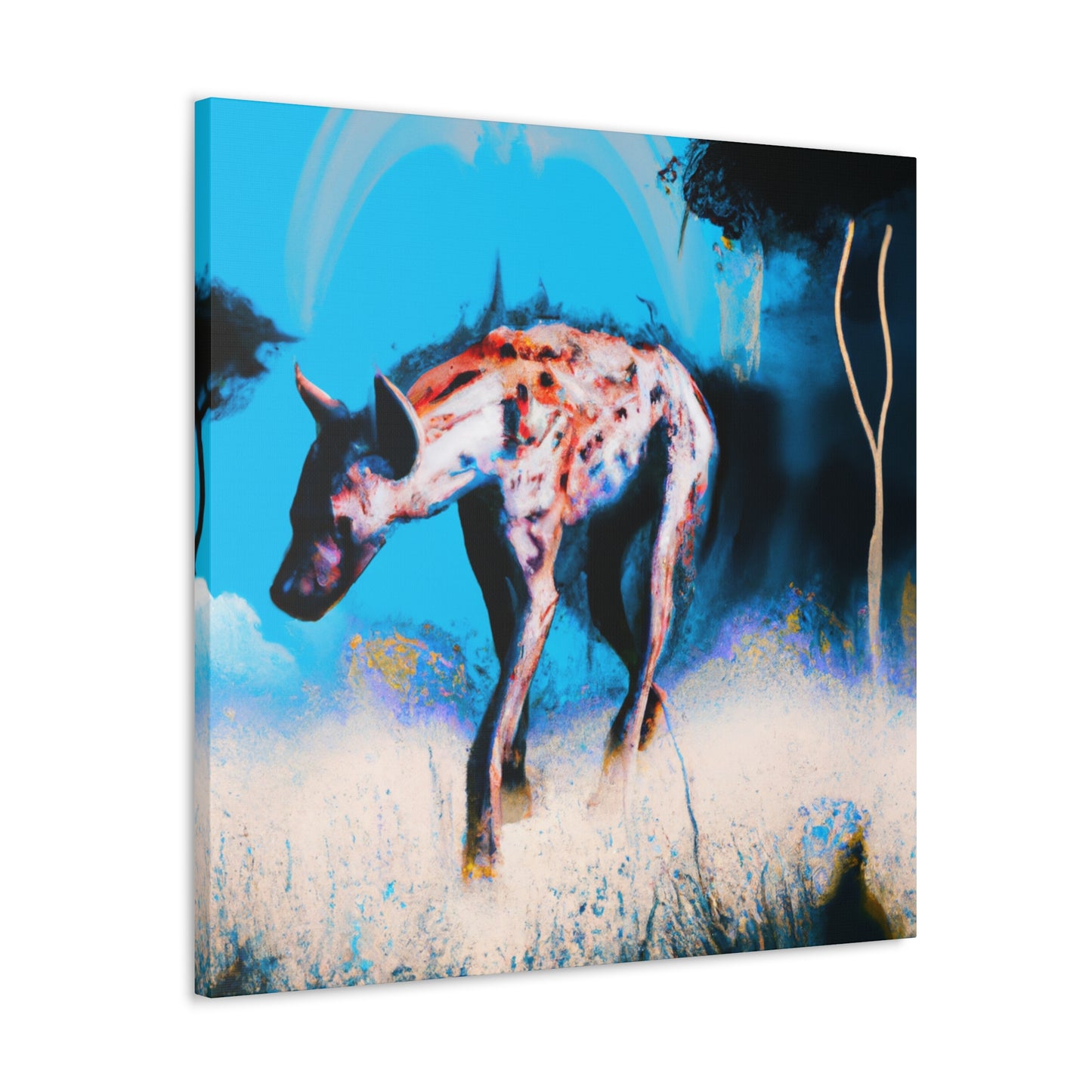 Hyena in Wonderland. - Canvas