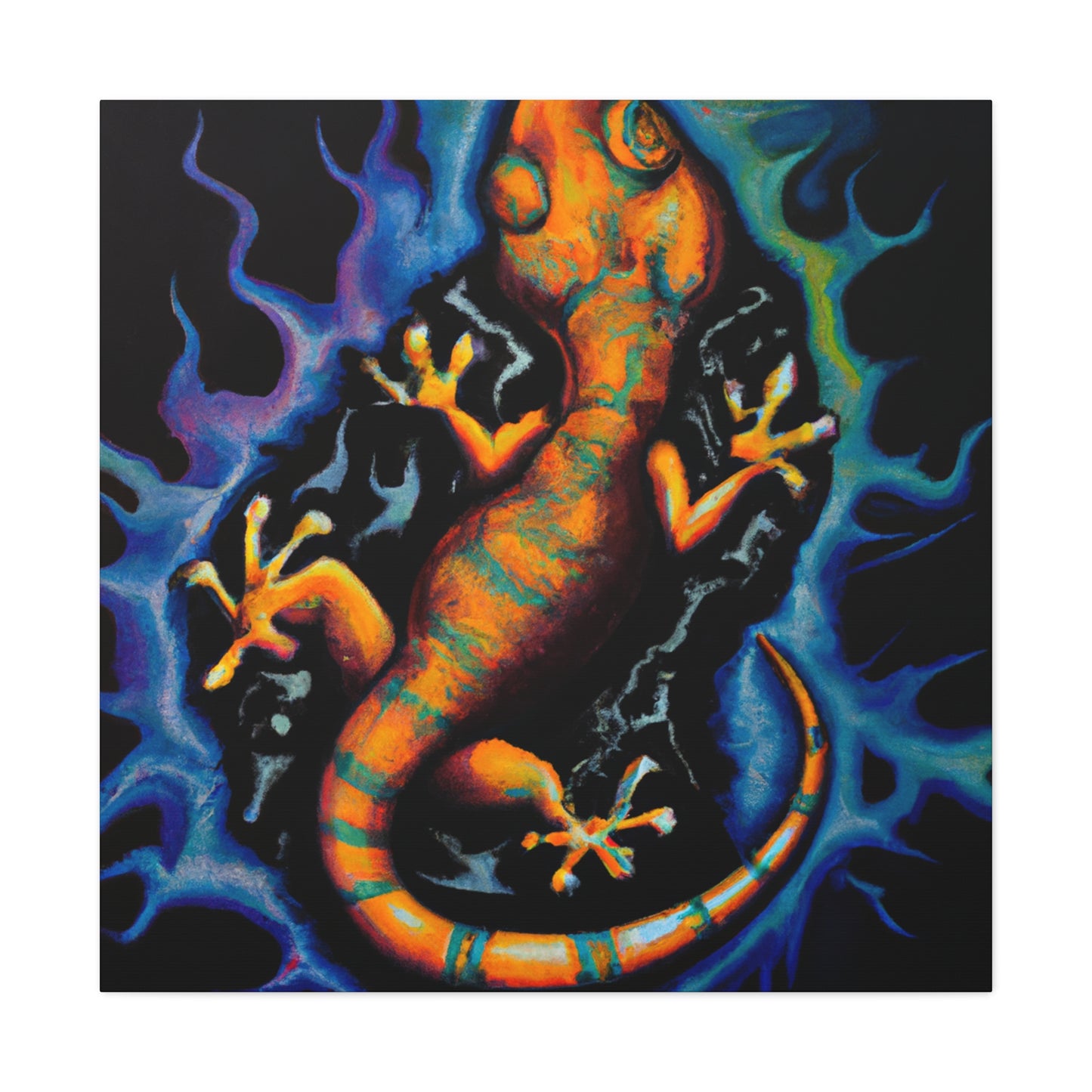 "Lizard in Art Deco" - Canvas