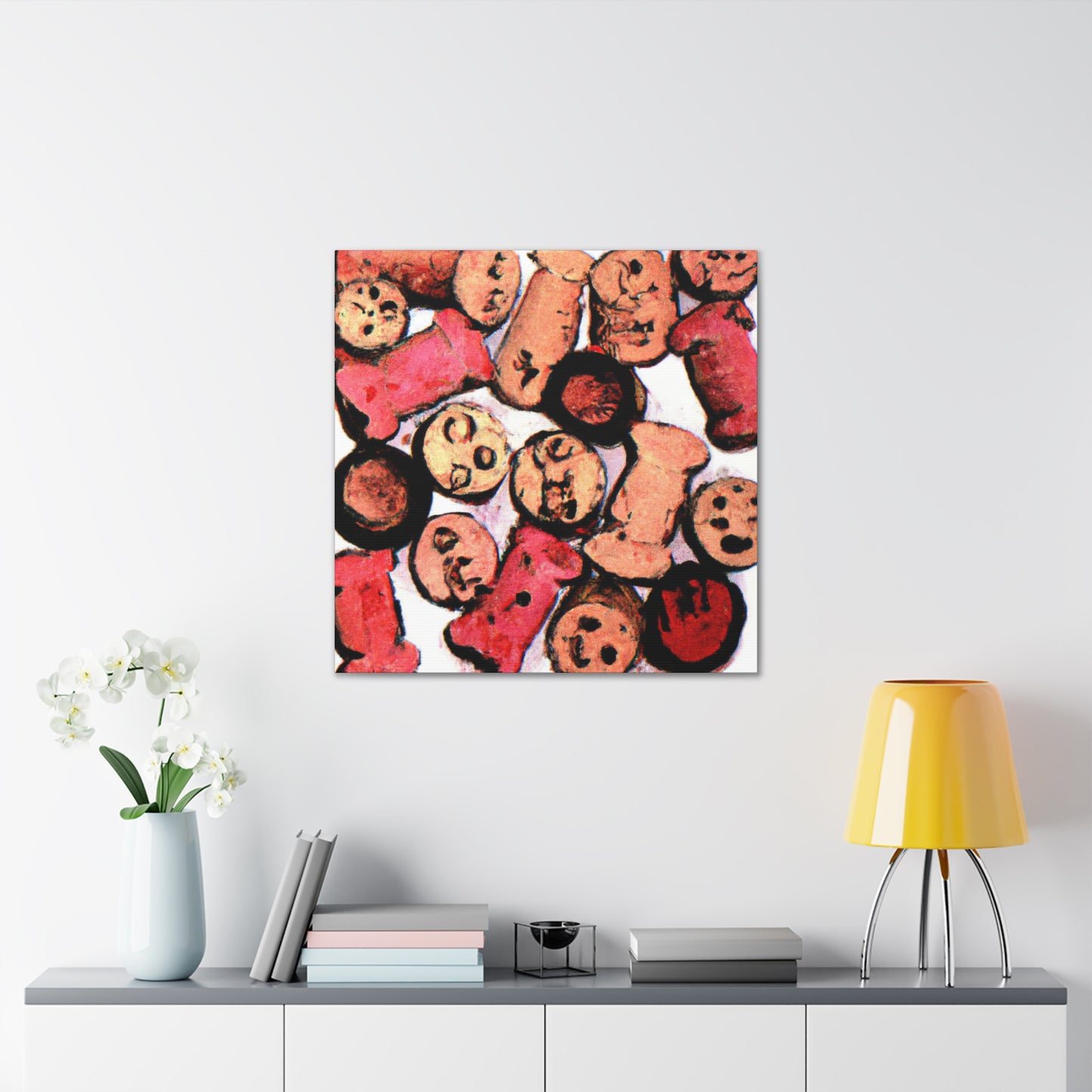 "Celebrating Wine Corks" - Canvas