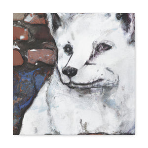 Arctic Fox Winter Dance - Canvas