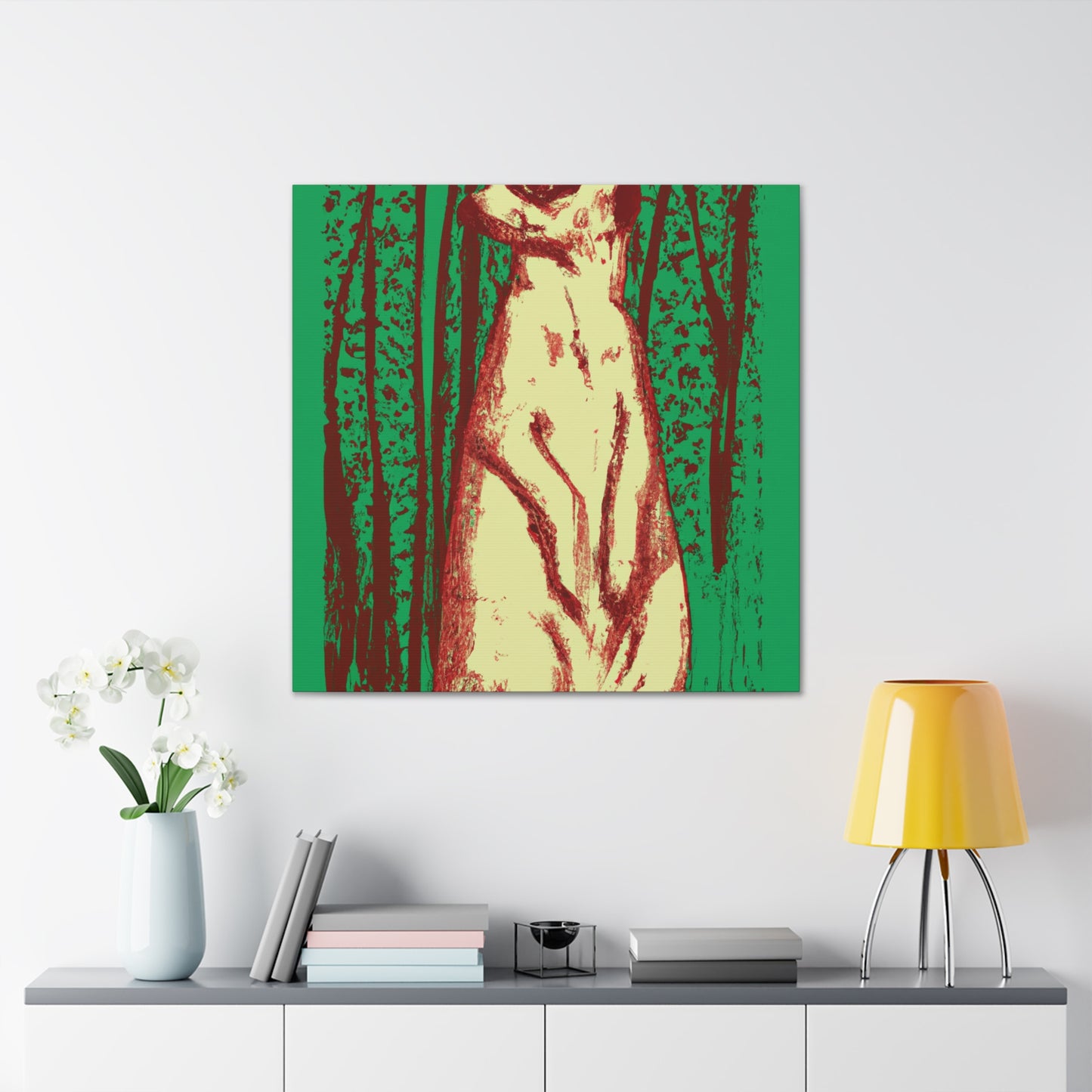 "Meerkat Wonder in Deco" - Canvas