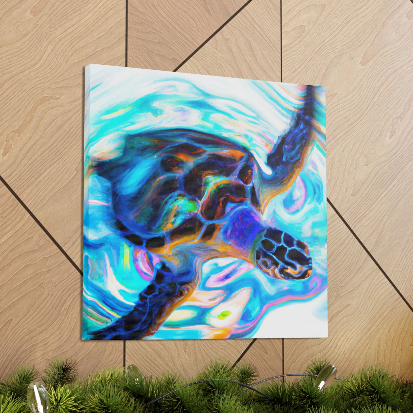 Sea Turtle Mural. - Canvas