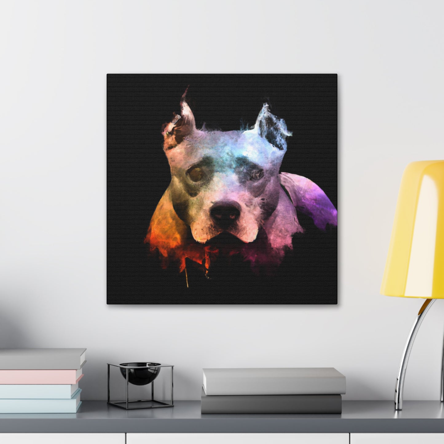 Pitbull in Candlelight - Canvas