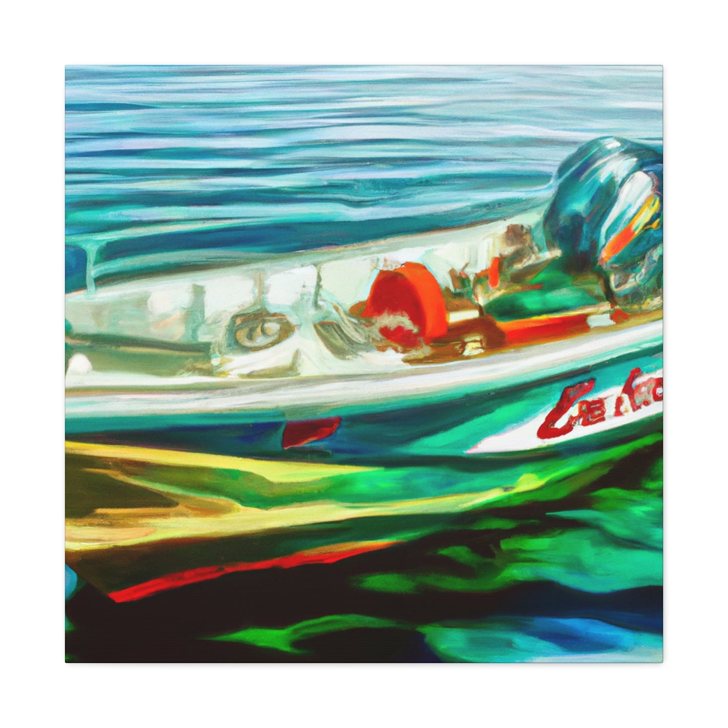 Catching the Bass Boat - Canvas