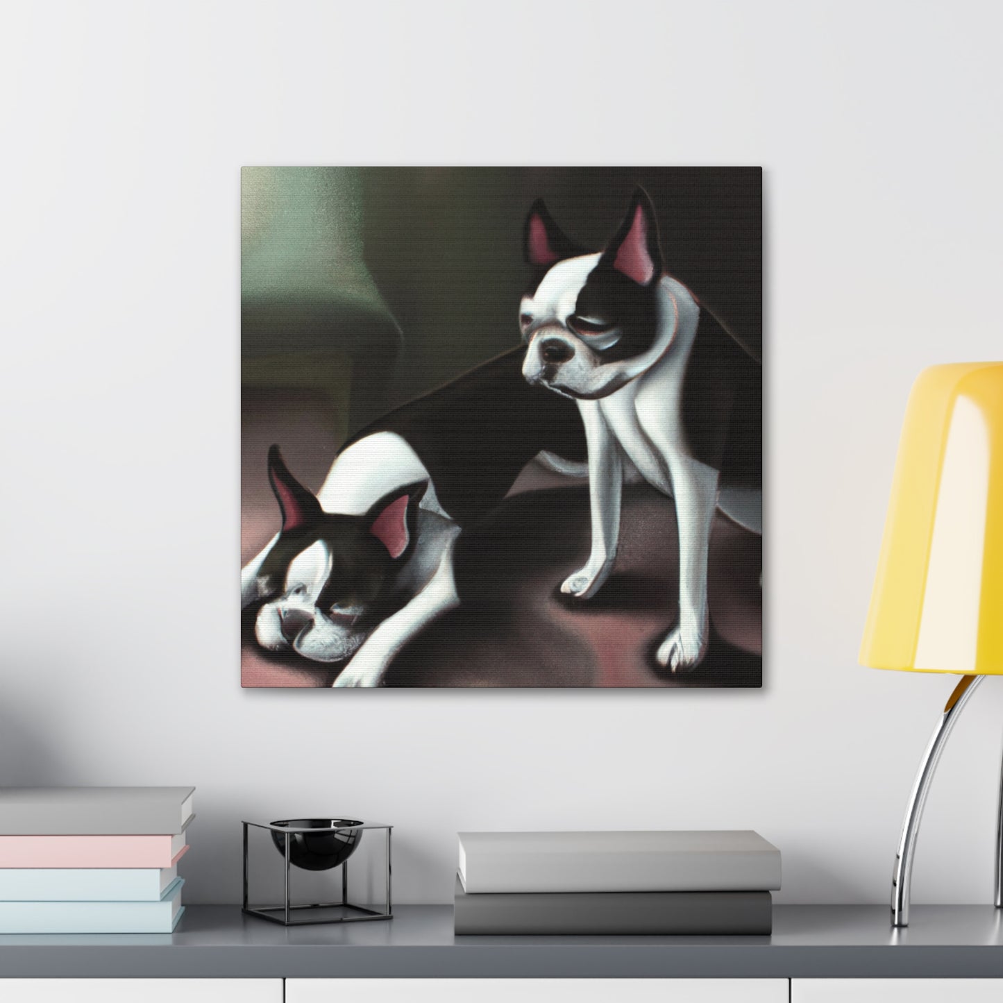 Boston Terrier Surrealism - Canvas