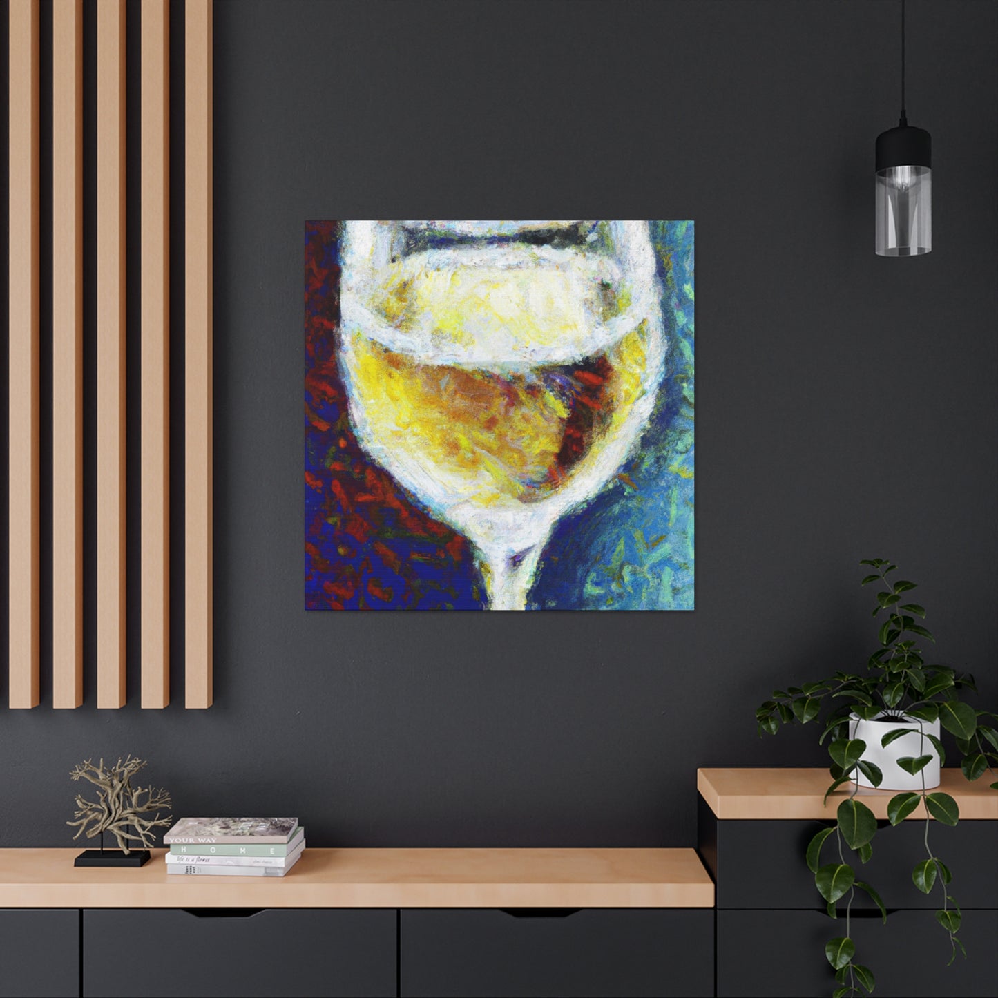 "Wine Glass Enraptured". - Canvas