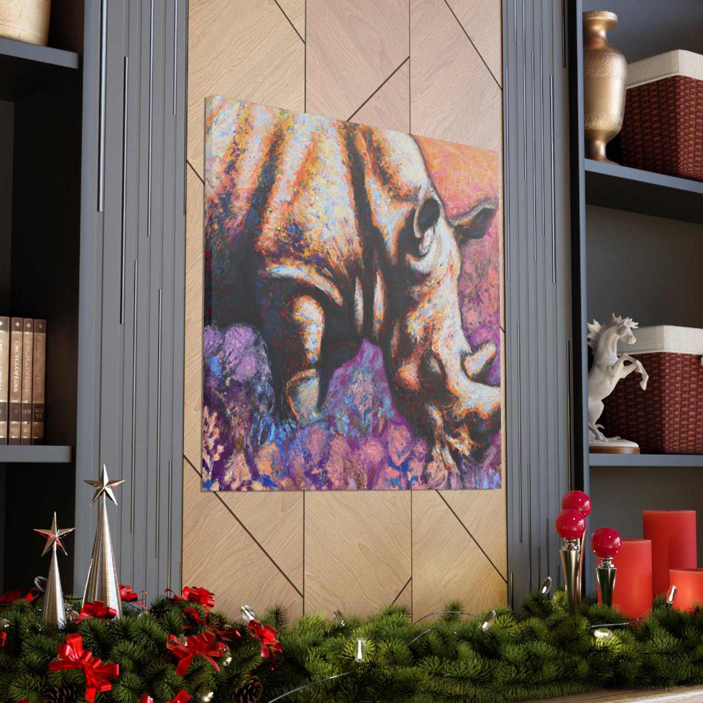 "Majestic Rhinoceros Serenity" - Canvas