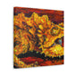 Horned Lizard Expressionism - Canvas