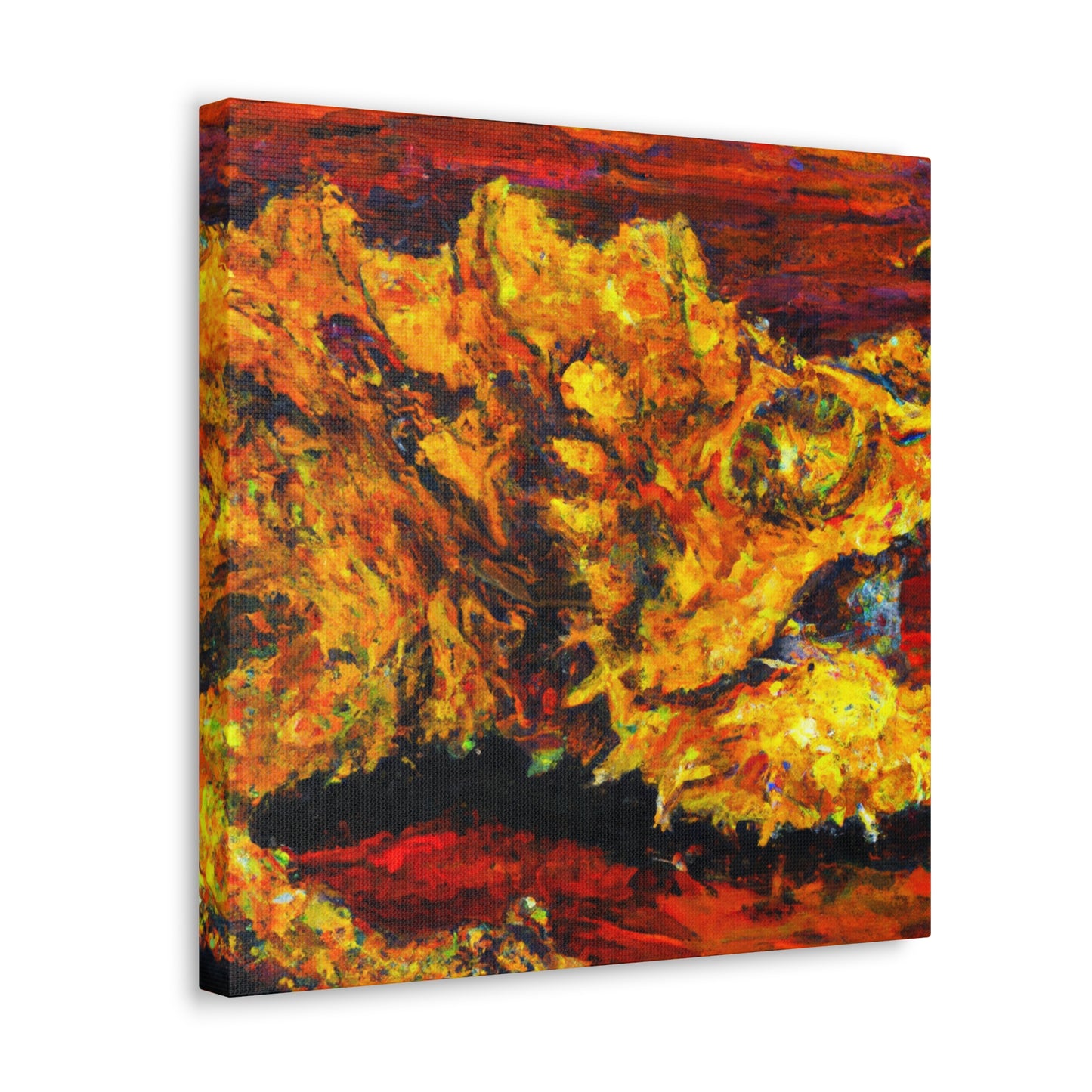 Horned Lizard Expressionism - Canvas