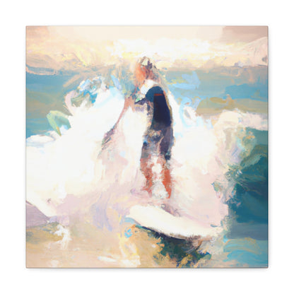 Surfers on Sunset Beach - Canvas