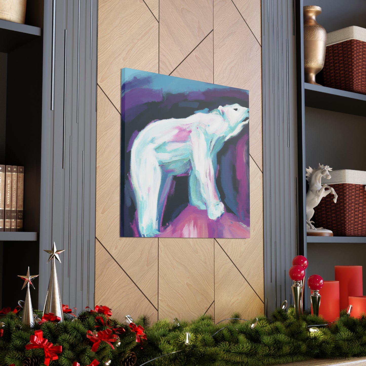 Polar Bear in Motion - Canvas