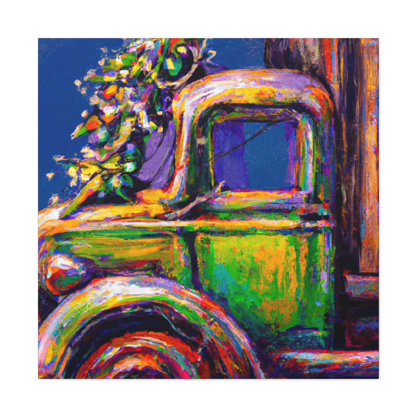 "Yuletide Delivery Wagon" - Canvas