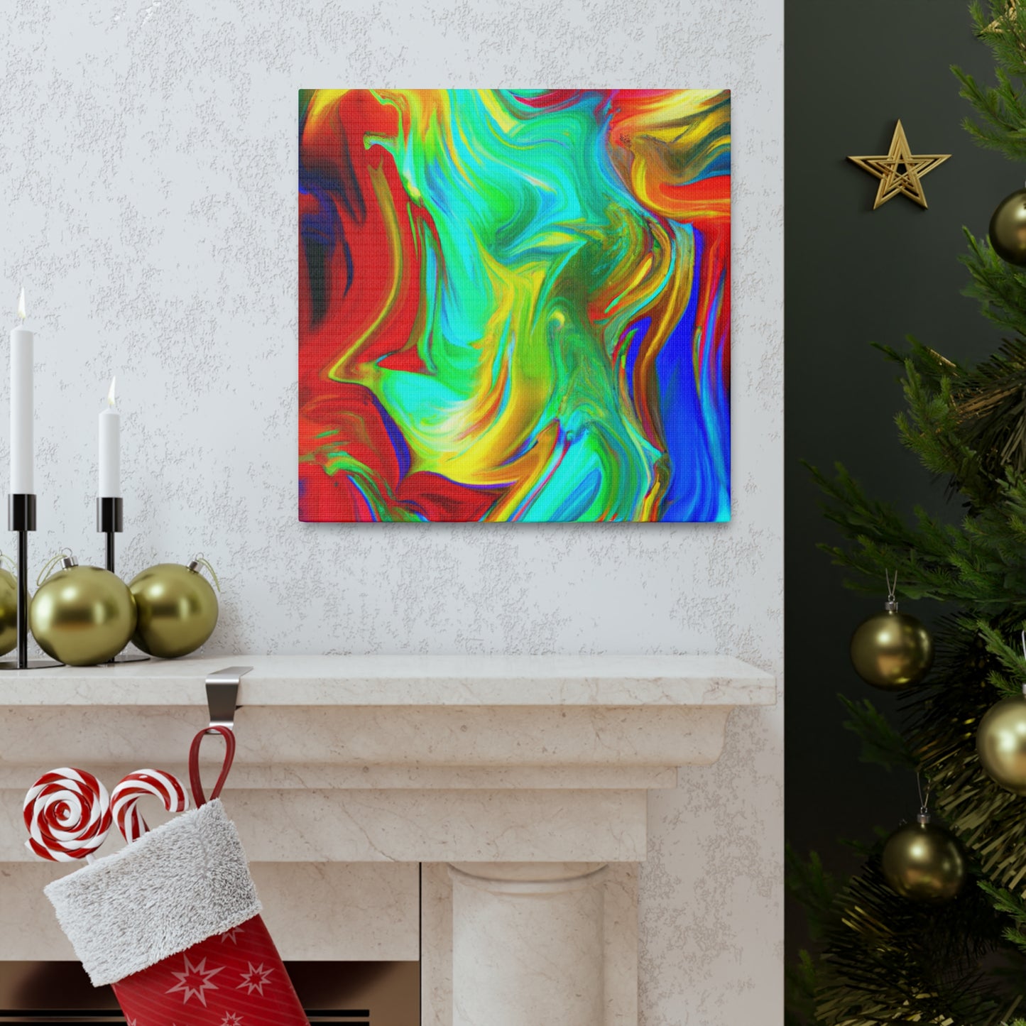 "Divine Radiant Brushstrokes" - Canvas