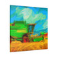 Combine Harvester Abstract - Canvas